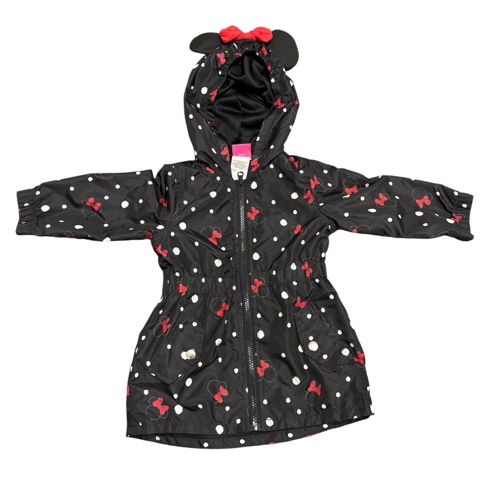 Disney Black and Red Minnie Mouse Kids Raincoat